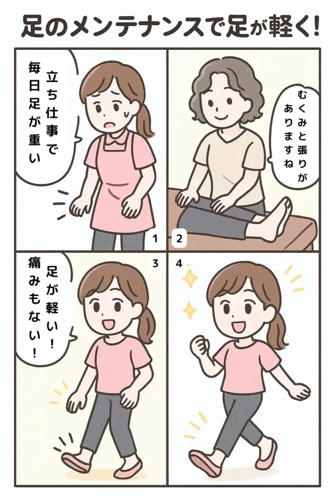 足が軽く