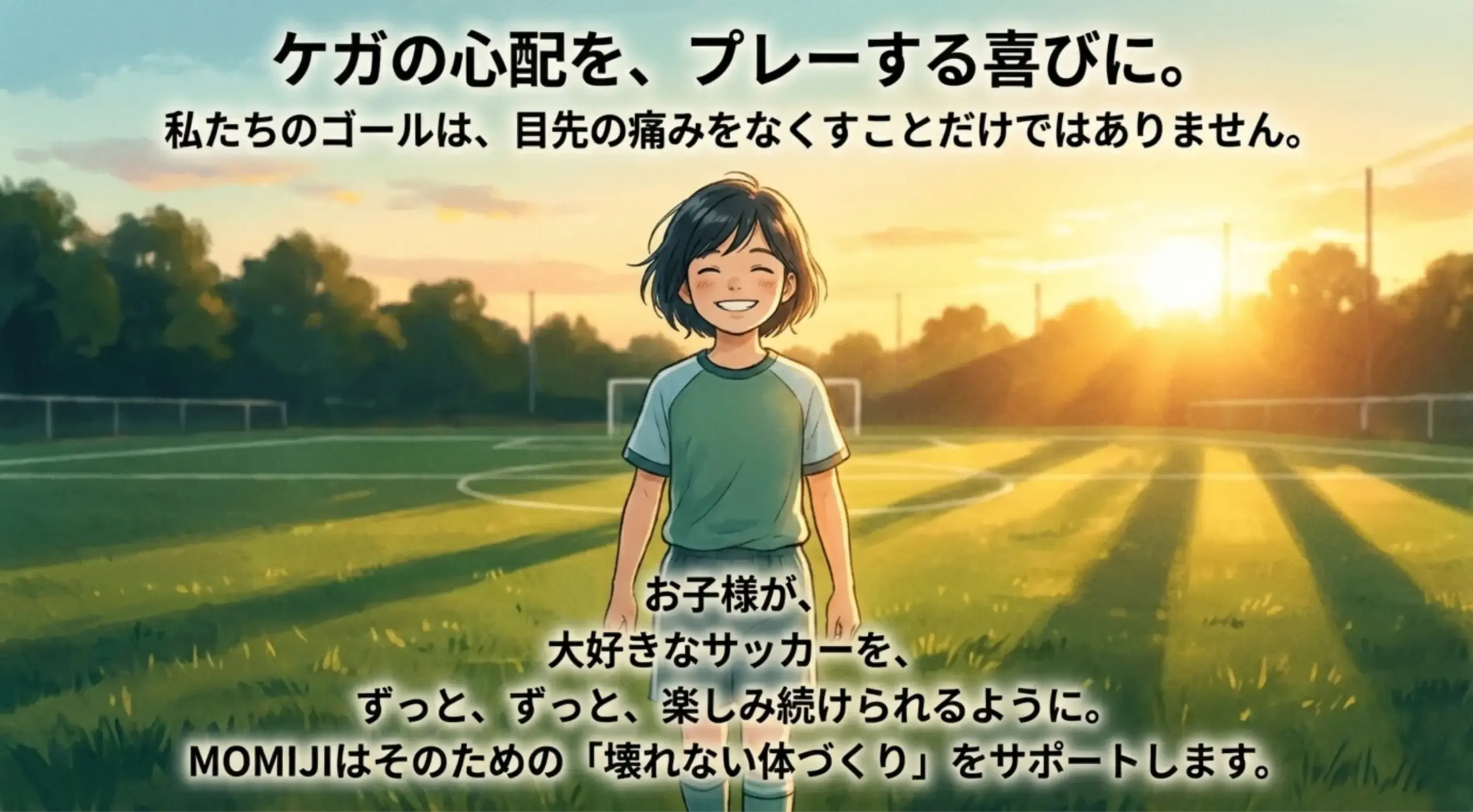 ケガの心配を、プレーする喜びに