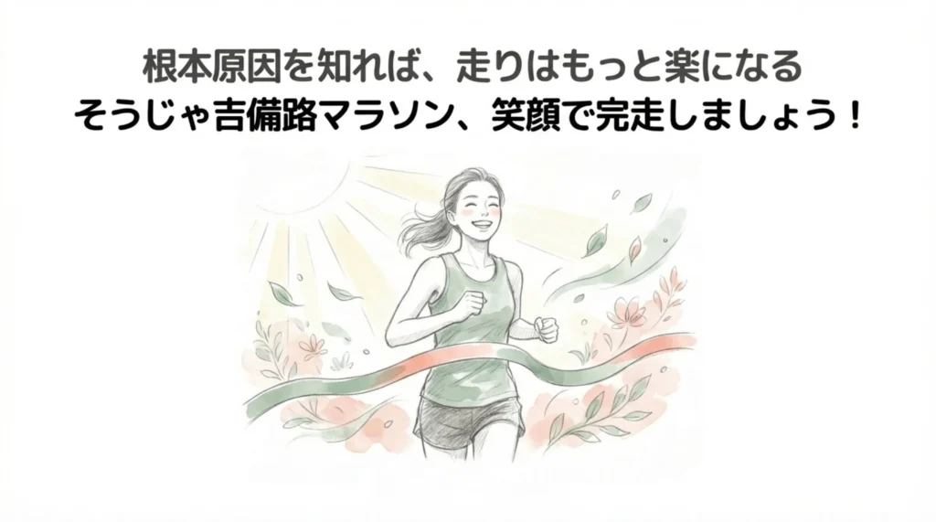 そうじゃ吉備路マラソン、笑顔で完走しましょう！ 