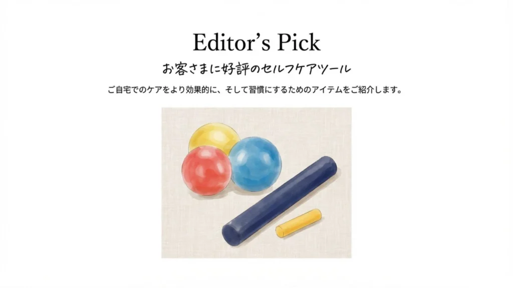 お客さまに好評のセルフケアツール ご自宅でのケアをより効果的に、そして習慣にするためのアイテムをご紹介します。 
